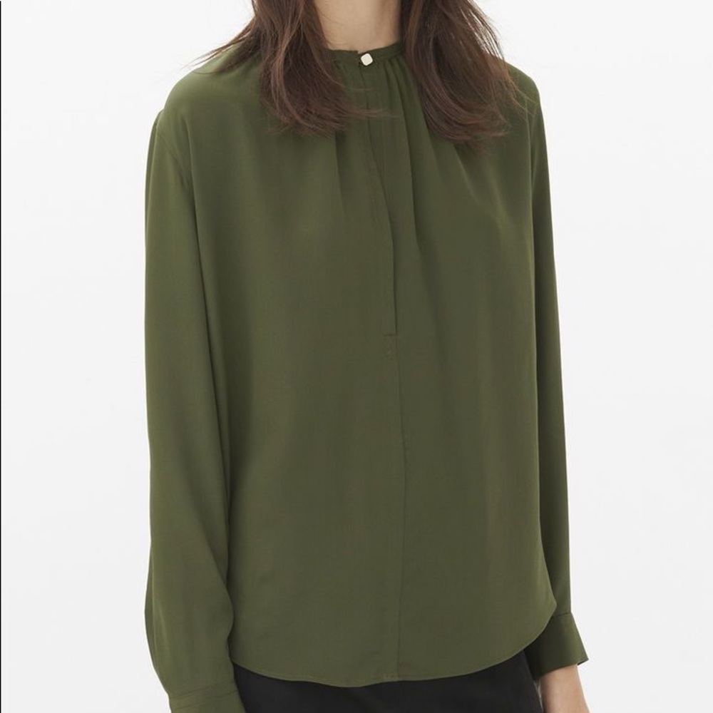 Sandro Silk Blouse With Front Slit